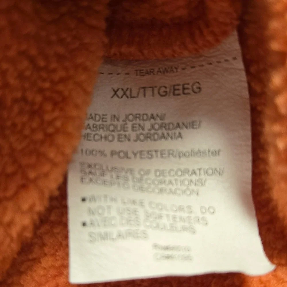 Under Armour Mens XXL Orange Heather Quarter Zip Fleece Pullover Chest Pocket